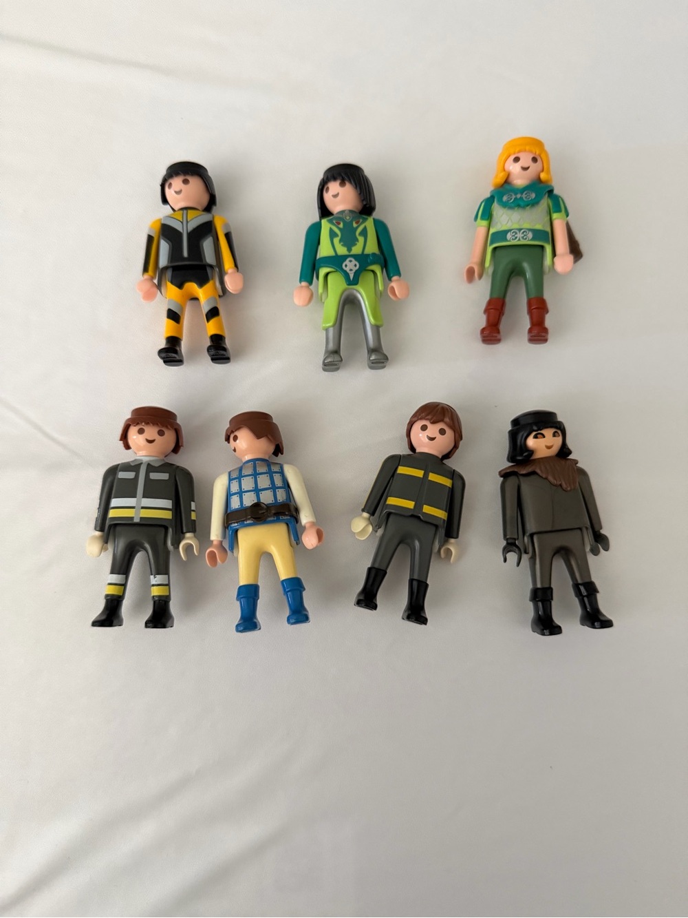 Playmobil Geobra vintage Action Figure Pack - Green, Yellow & Gray